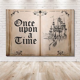 MEHOFOND Photo Backdrops Storybook Photography Backdrops Once Upon A Time Birthday Party Photo Decoration Wedding Backdrop Photo Zone Home Study Wallpaper Photo Shoot