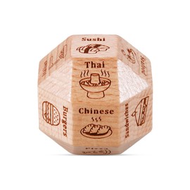 Wooden Food Decision Dices for Women Men - Easter Birthday Gift for Boyfriend Girlfriend Funny Date Night Dice, Dinner Decider Dice for Him Her Anniversary for Husband Wife Easter Basket Stuffers