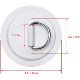 Namvo Paddle Board Patch SUP Bungee Deck Rigging Kit with 6 Pieces D-Ring Patch and Elastic Bumper Cord for PVC Inflatable Boat Deck Mounting Set Kayak Accessories