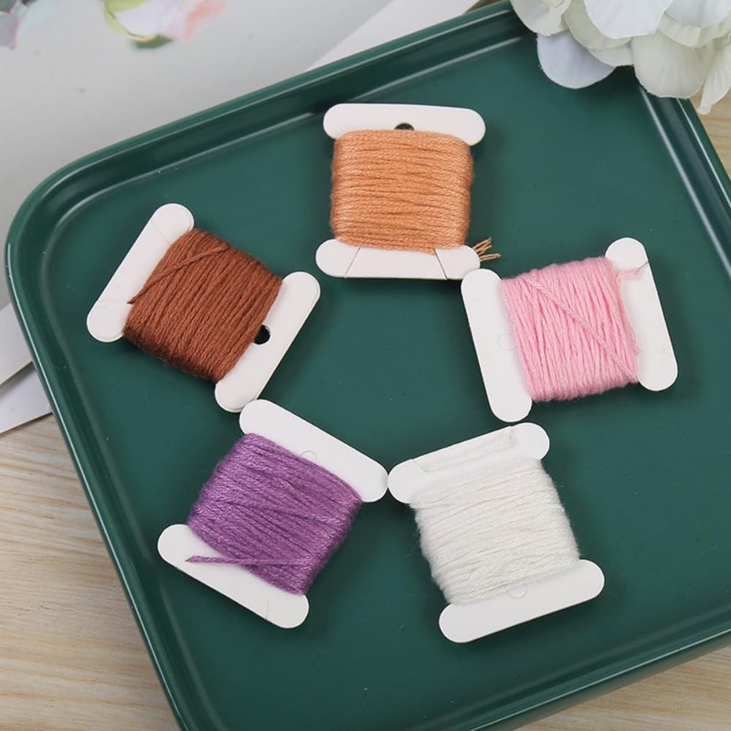 400 Pcs Embroidery Floss Bobbins,Cardboard Embroidery bobbins (White)