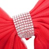 SHATCHI Christmas Red 7.5m Diamante Giant Bow Cover-Front Door Xmas