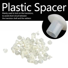Plastic Spacers, 100 Pieces Socket Washers, Insulated Plastic Spacer Transistor Washer Kit Hardware (TW-10 (100pc))