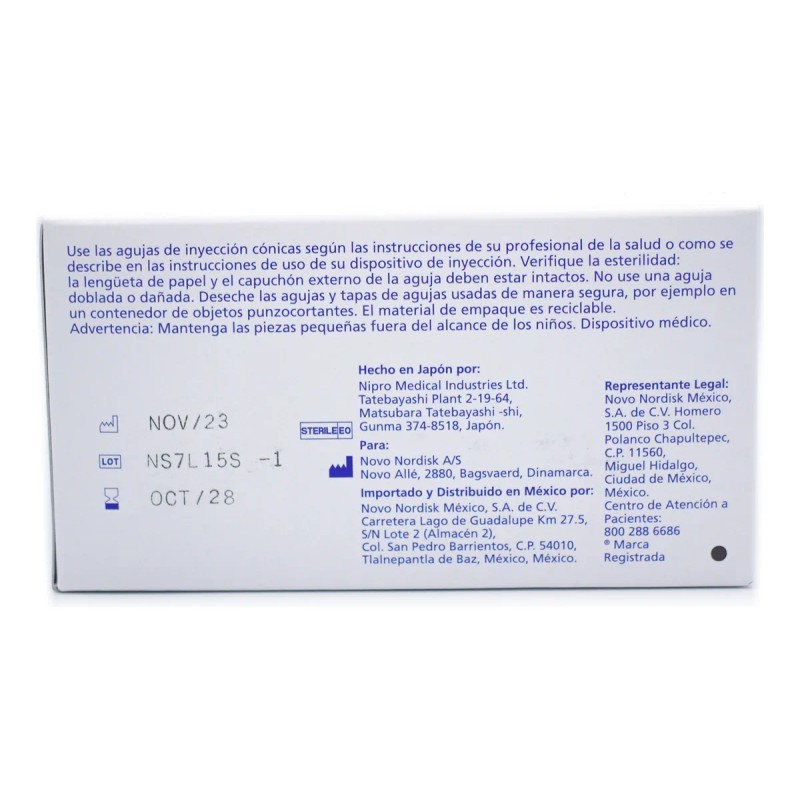 Novofine Aguja 0.25 X 6 Mm 32g C100