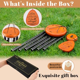 Wind Chimes for Outside,Sympathy Gifts for Loss of Loved One Memorial Wind Chimes with Deep Tone Soothing Melodic Tones Home Decor Garden Patio Decorations Outdoor,32" Black