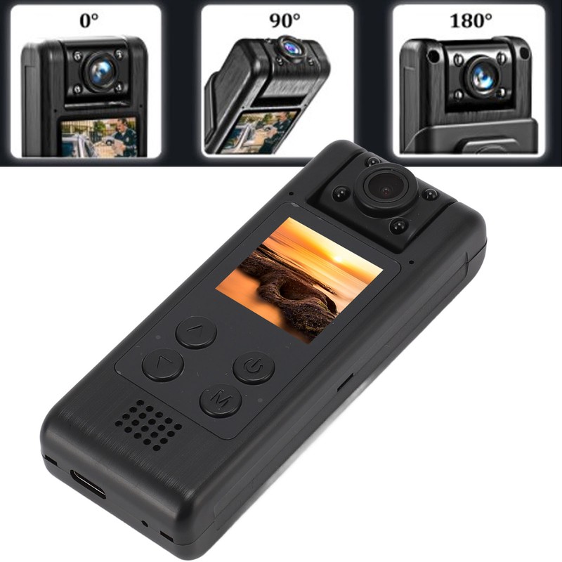 Body Worn Camera Professional 180 Degree Rotation HD Night Vision