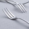 FULLYWARE 3-Tine Fork, Stainless Steel 7.6” Dinner Silverware Fork, Metal