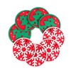 KONTONTY 8pcs Round Felt Cup Coasters Mat Non-Slip Christmas Tree