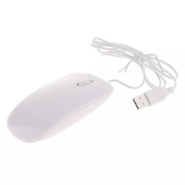 OOYES Ultra-Slim USB optical wired mouse,Ergonomic Design with Scroll Wheel Computer Mouse,With 3.0 Usb Mouse Wired Compatible with Laptop Pc Computer Desktop (White)
