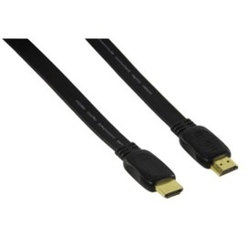 electrosmart 50cm Short Flat V1.4 HDMI Cable High Speed with Ethernet & 3D - Supports latest technology 1080p, 3DTV, 2K and 4K Video Resolution - Neat Flat Cable with Gold Plated Contacts
