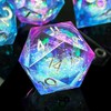 HAOMEJA Liquid Core Resin DND Dice Set 7Pcs with Bag