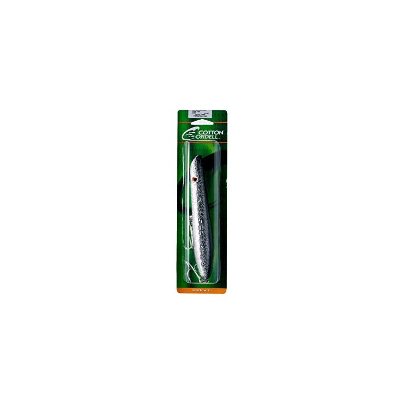 Cotton Cordell Pencil Popper Fishing Lure - Chrome/Black Back -