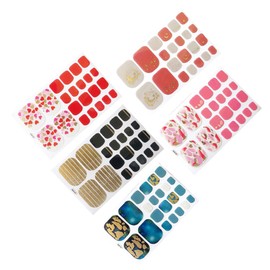 FRCOLOR 2sets Toenail Decals Beautiful Toenail Stickers Nail Sticker for Women Girls Safe Nail Art Patches 5sheets*2 Random Style