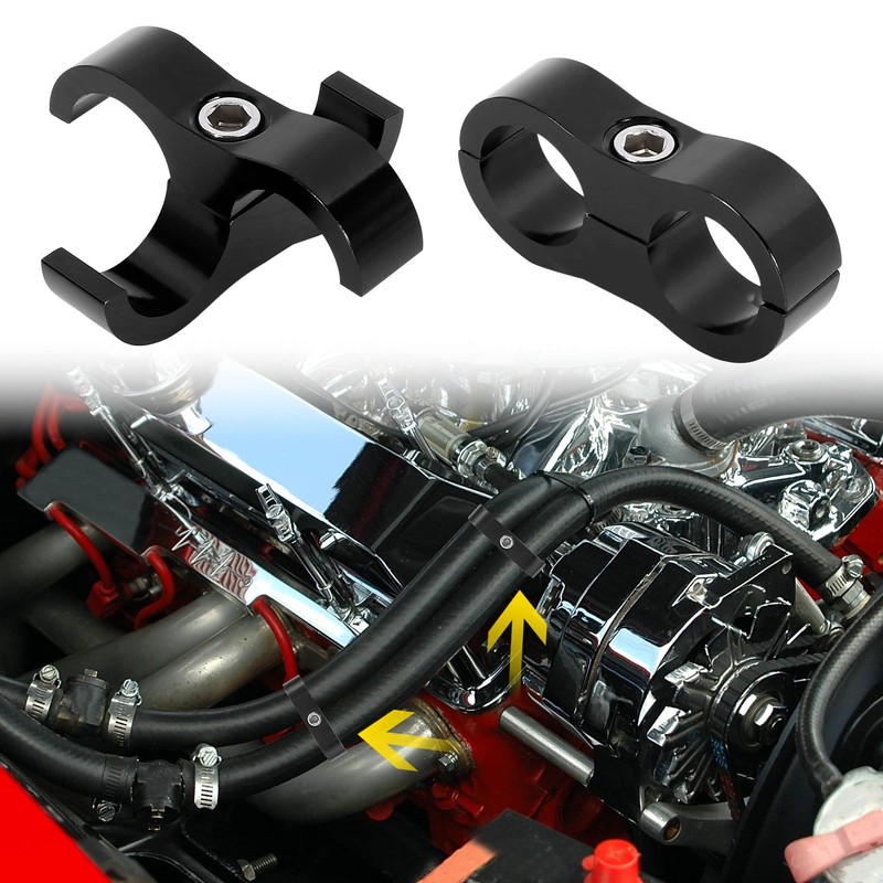 X AUTOHAUX 4pcs Black AN10 19mm Car Hose Separator Clamp