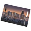 Los Angeles Skyline Print Placemat,A Set of 6 Placemats,Easy to