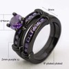 ringheart 3pcs Matching Rings His and Hers Ring Couple Rings
