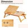 Giantex Bamboo Laptop Desk, Height Adjustable Lap Tray with Tilting