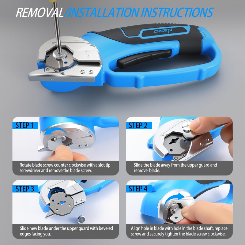 DISEN 2026 New 3000mAh Cordless Electric Scissors, Cardboard Box Cutter