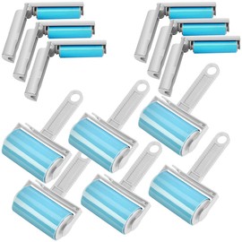infactory Lint Roller for Laundry: Set of 12 Reusable Lint and Pet Hair Rollers in 2 Sizes (Rotary Lint Roller, Lint Roller Clothes, Gloves)