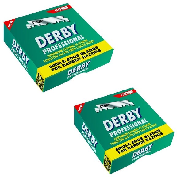 Derby Professional Single Edge Razor Blades, 100 Count (Pack of 2)