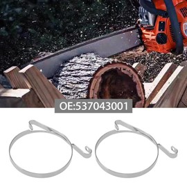 The Lord of the Tools 2PCS Chain Brake Band Stainless Steel Compatible with Husqvarna 445E 445 450 450E 455E 455 Rancher 460 461 Chainsaw Accessory 537043001