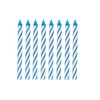 Unique Stripes Party Candles, 2.5", Blue