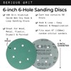 Serious Grit - 6-Inch 6-Hole 100 Grit Sanding Discs -