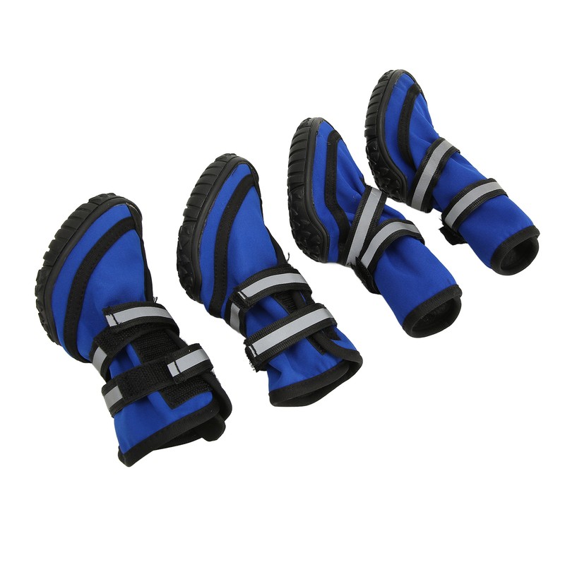 4Pcs Dog Boots Waterproof Prevent Slipping Reflective Large Dog Winter