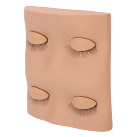Eyelash Mannequin Head, Replacement Eyelid Mannequin Head, False Eyelash Extension Practice Mannequin Head with Removable Eyelids for Makeup Training (Skin Colour)
