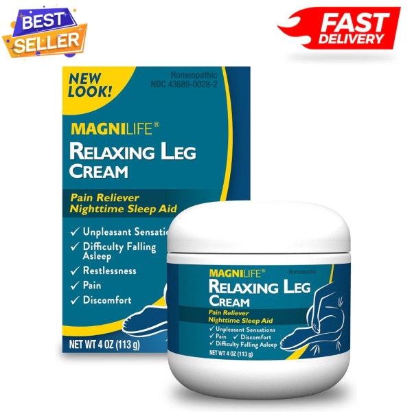 MagniLife Relaxing Leg Cream PM, Deep Penetrating Topical for Pain