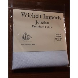 Wichelt Premium JOBELAN Fabric for Cross Stitch White 28ct 18" x 27" …