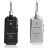 Getaria Wireless Guitar Transmitter Receiver Set 5.8GH Wireless Guitar System 4 Channels for Electric Guitar Bass (Silver/Black)