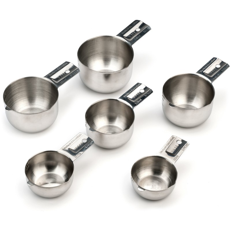 Hudson Essentials Stainless Steel Measuring Cups Set (6 Piece Set)