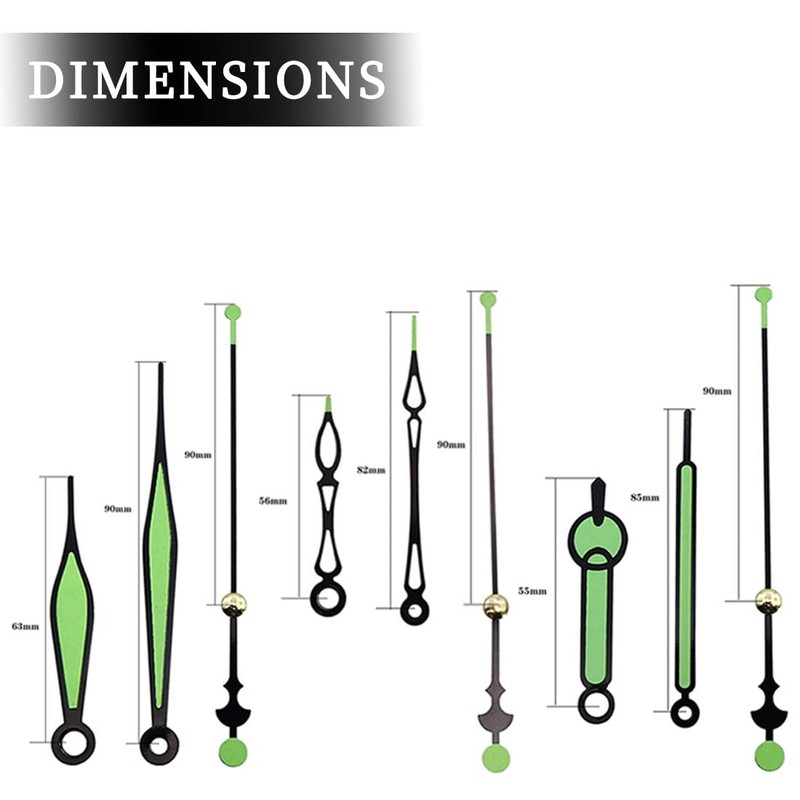 LEEQ Set of 12 Style Hands for Wall Clock -