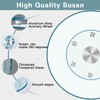 28'' Glass Lazy Susan Turntable Dining Table, 360° Large Round