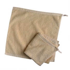 Hiorie Hotel Style Towels, Hand Towels, Large, Looped, Made in Japan, Absorbent, 100% Cotton, Plain, Senshu Towel, 18 Colors to Choose from, Set of 2 (Mocha)