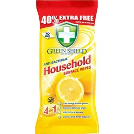 Green Shield 2 x Anti-Bacterial Household Surface 2 x 70 units (140 Wipes)