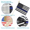 Newperlite Thin Blue Line American Police Stick Flag Small Mini