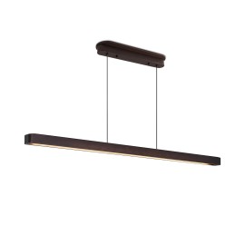 51.2 Inch LED Pendant Light Iron Adjustable Hanging Lamp for Pool Table Kitchen Island Dining RoomShade color: Walnut wood color, Lamp Power(W): 36, Number of Lights: no bulbs, Product Size: 130*6*4.7cm