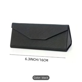 Handmade Folding Hard Case for Sunglasses, Eyeglasses, Reading Glasses. Triangle folding glasses case, storage portable sunglasses case with 6 pcs microfiber pouch bag for glasses.