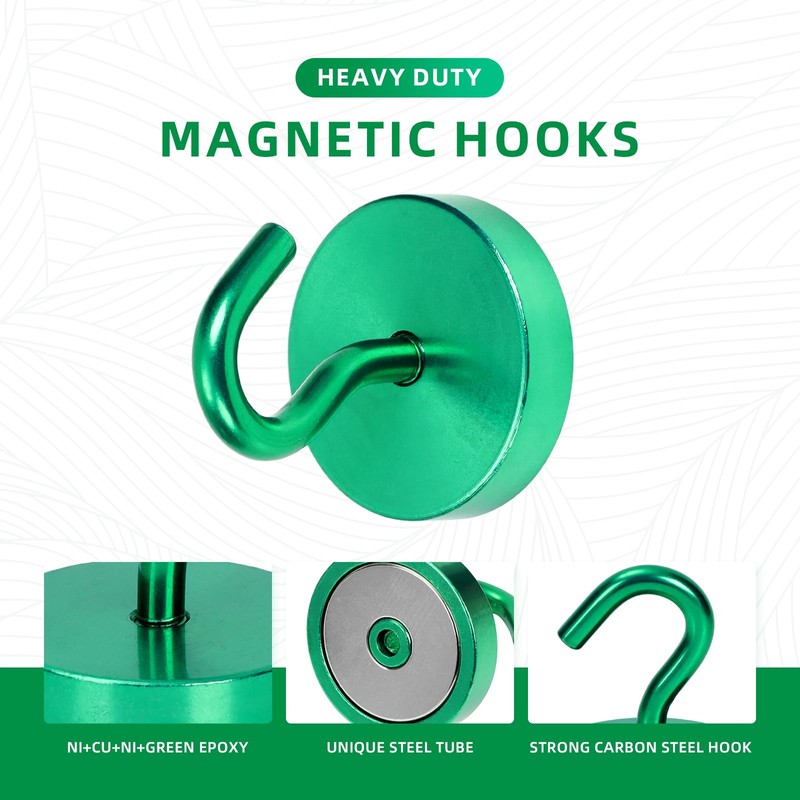 Neosmuk Magnetic Hooks, 120lb Extra Strong Magnet with Hook for