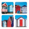 Kitchen Craft Beach Hut Cork Back Laminated Coasters