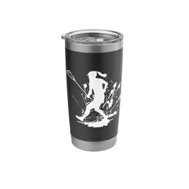 Female Lacrosse Player Streetart Stainless Steel Insulated Tumbler