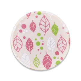 TATSU-CRAFT Yuzen Washi Coaster Four Seasons, Spring Leaf, Pink, Dishwasher Safe, Stylish, Plastic, Modern Japanese Pattern, Yuzen, Japanese Paper, Kyo-Yuzen Paper, Japanese Style, Interior, Tea