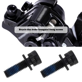 Be In Your Mind 4Pcs M6x18mm MTB Caliper Bolts Bike Hydraulic Disc Brake Caliper Adapter Bolts Compatible with Shimano Bike Overall Length 25 mm Black