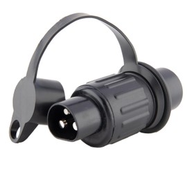 RED WOLF Trailer Plug 3-Pin 12 V DIN 9680 Plastic Trailer Adapter for Trucks, Cars, Tractors, Boats, Machines, Caravans, Motorhomes