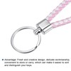 PATIKIL Braided Leather Keychain, 2 Pack PU Key Ring Woven