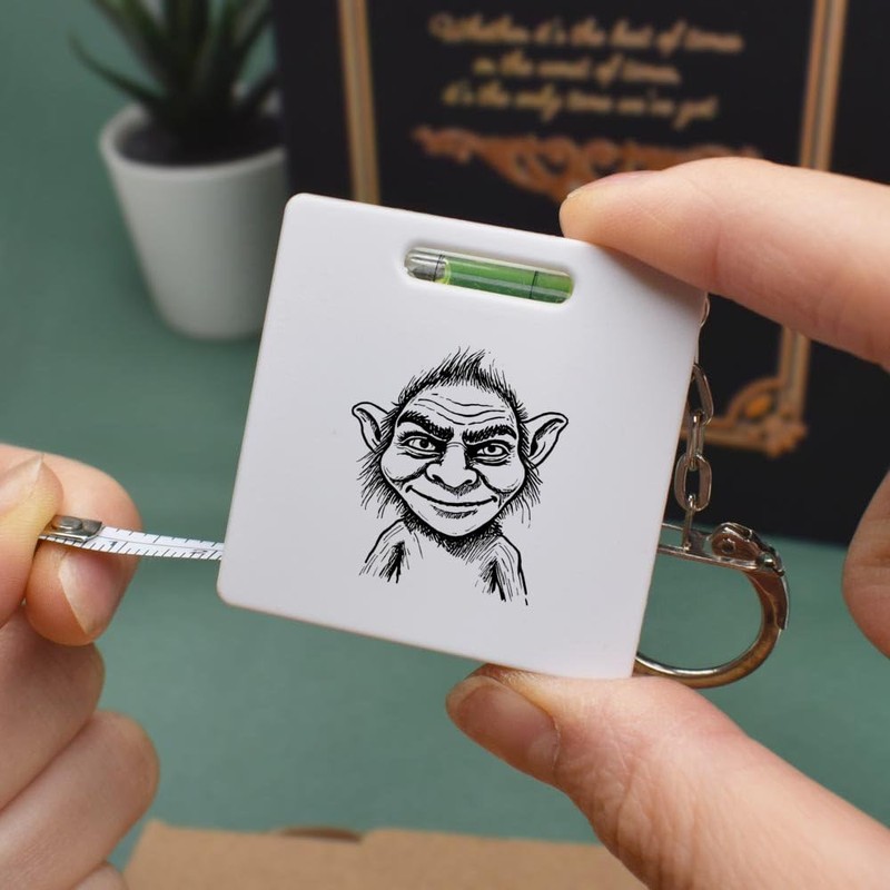 Azeeda 'Mischievous Troll' Keyring Tape Measure/Spirit Level Tool (KM00038402)