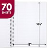 Mead Spiral Notebook, 4 Pack, 1-Subject, Wide Ruled Paper, 7-1/2"