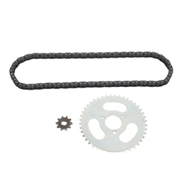 T8F Gear Chain Set Aluminum Alloy Steel 44T 3 Hole Sprocket 10T 10H Hole Front Chain Wheel with 88 Link Drive Chain for DIY Motorcycle ATV Bike