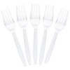 Plasticpro Clear Plastic Forks Disposable Cutlery Utensils 50 Count